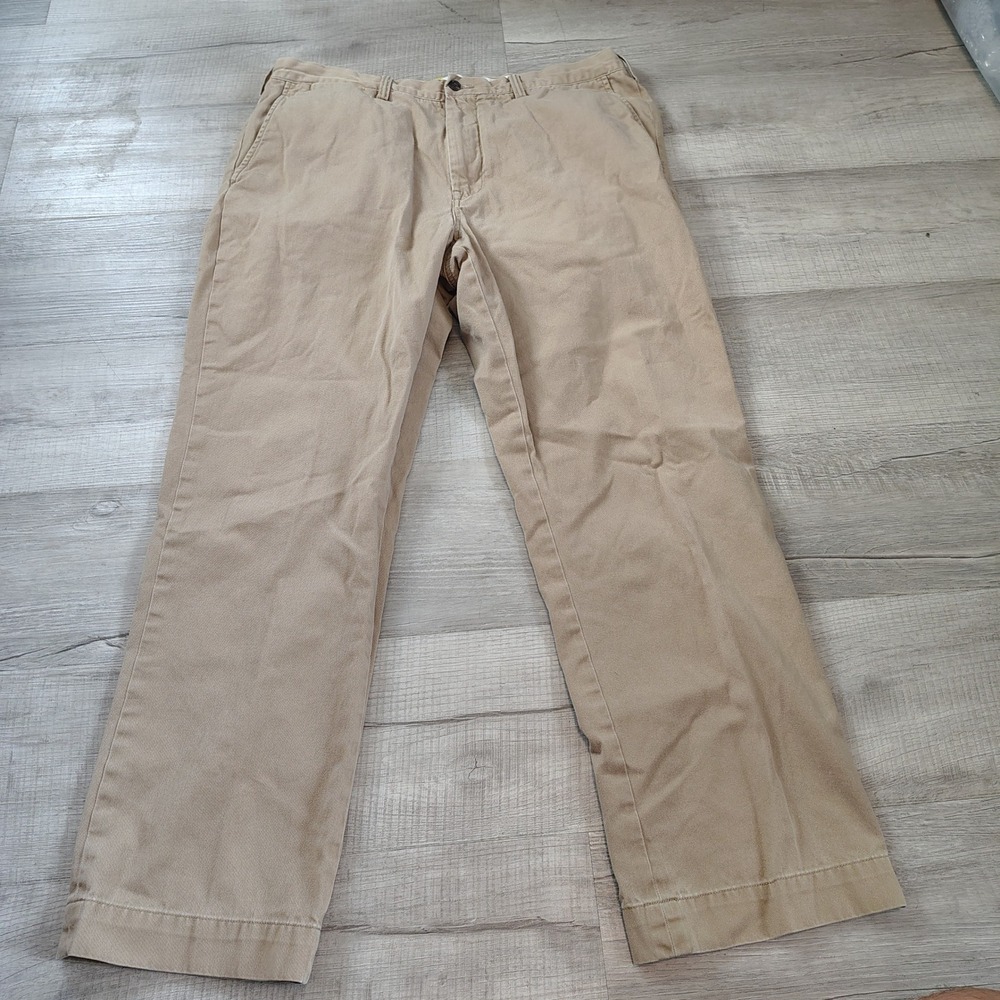 Polo Ralph Lauren Classic Fit Chino Pants 36x28 Tan Khaki‎ Cotton Twill Trousers